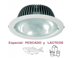 Downlight LED Redondo Blanco 230mm 30W, corte 185mm, Especial Pescado ó Lacteos